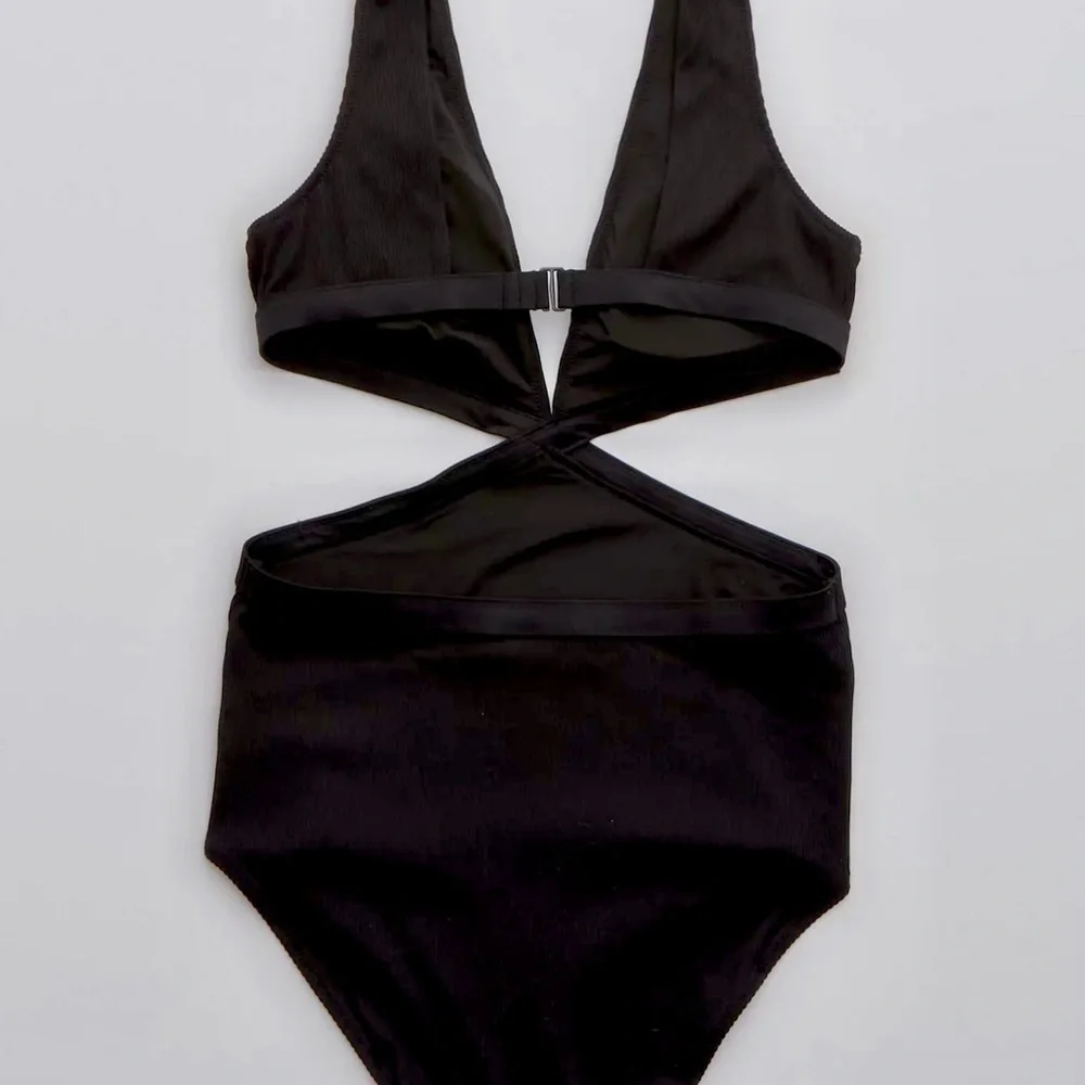Black One Piece Full Coverage Women’s Swimsuit Real Good